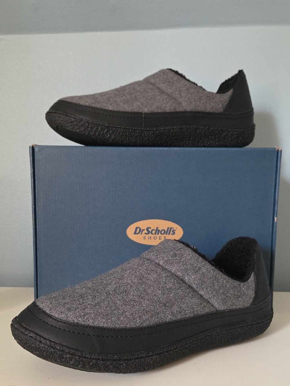 Dr. Scholl's Trevor Gray Slip-On Casual Comfort Slippers Size 10
